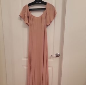 Reformation maxi off shoulder gown